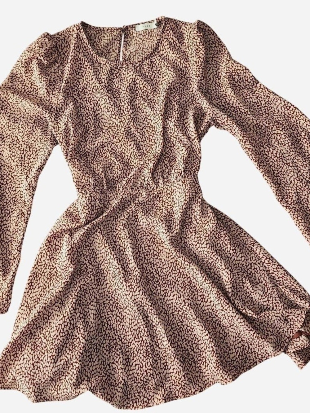 🍂 Lush patterned long sleeve mini dress! 🍂